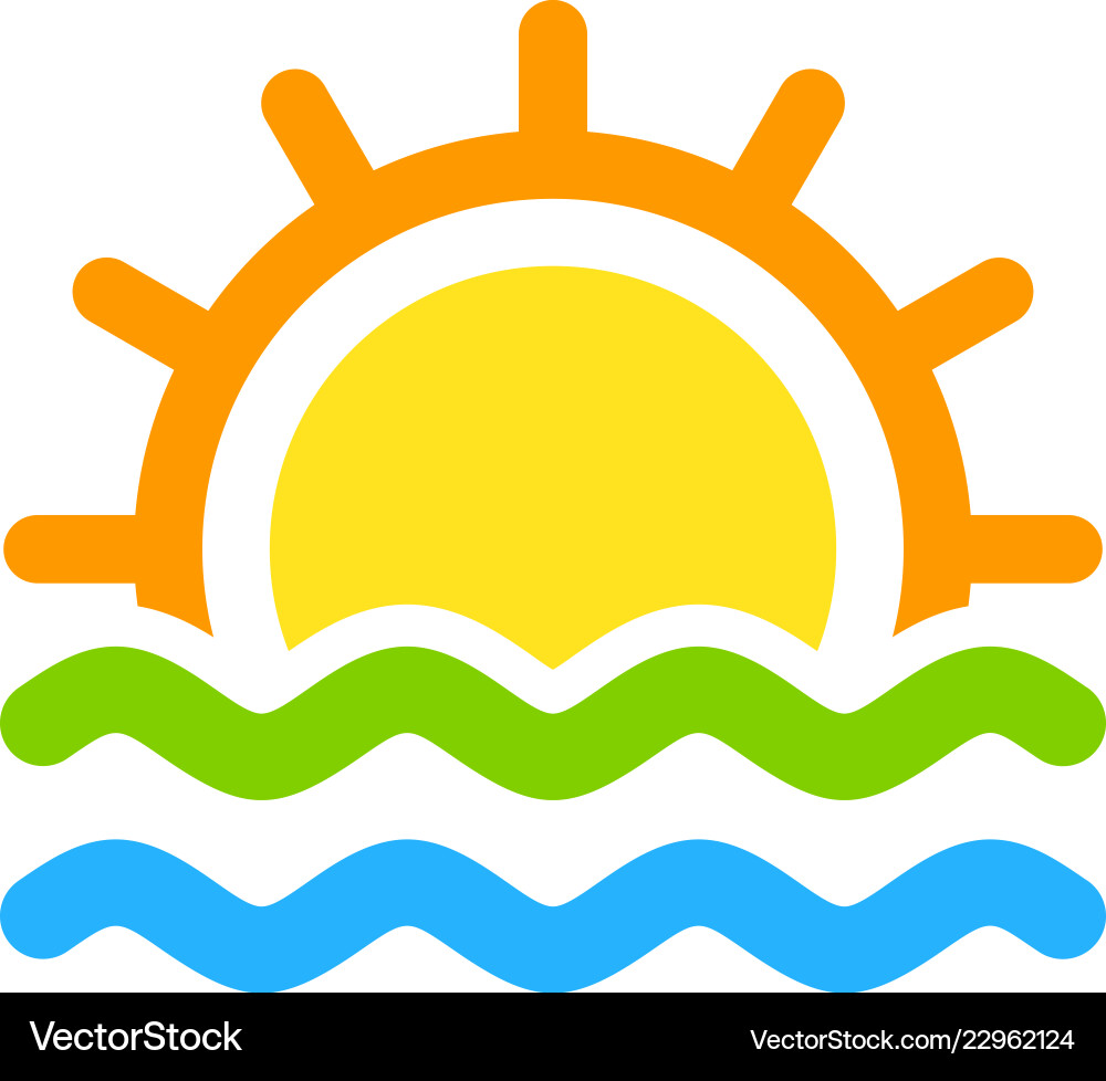 Beach Wave Logo-Ikone Design Beach Wave Logo-Ikone Design vektorbild