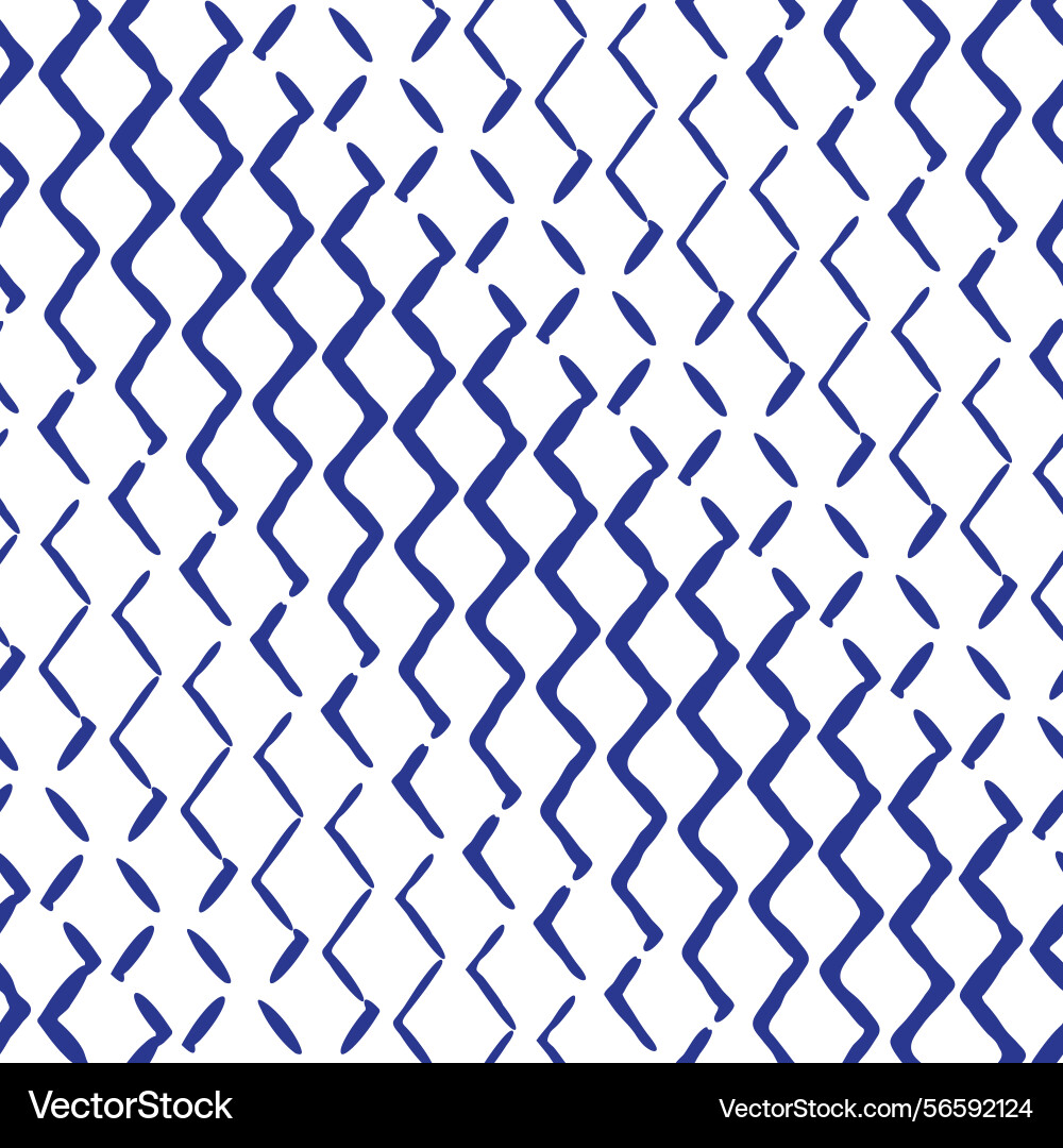 Doodle zig zag seamless pattern background Doodle zig zag seamless pattern background vector image