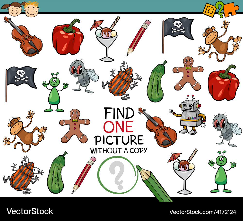 Find the Missing Picture Game Vector Image