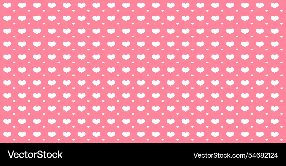 Flat design heart background seamless pattern Flat design heart background seamless pattern vector image