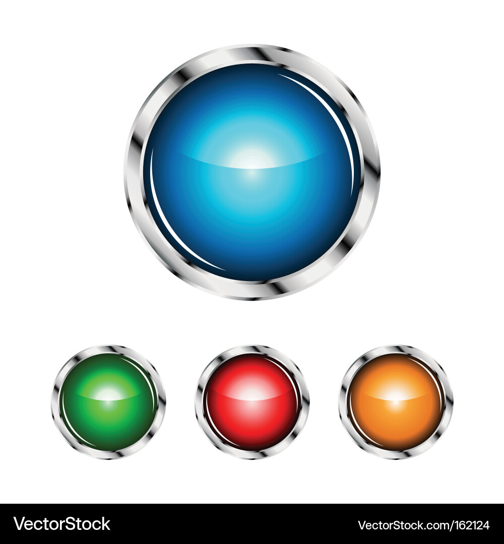 Glossy Sphere Buttons vector image