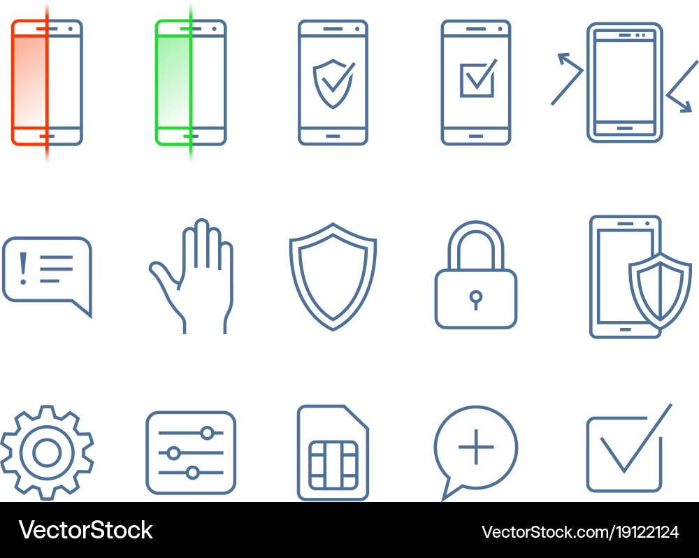 Mobile network operator icons Vector Image