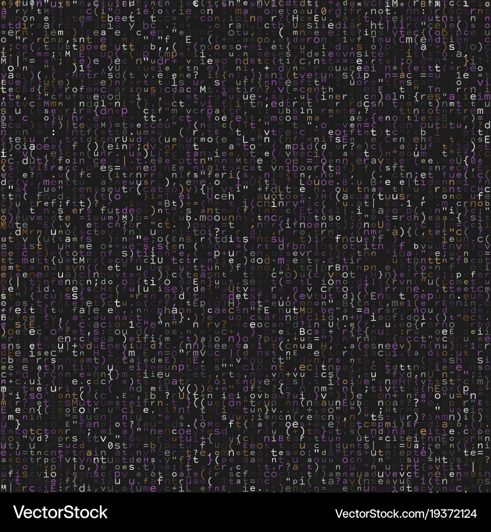 Seamless pattern with program code on grey vector image