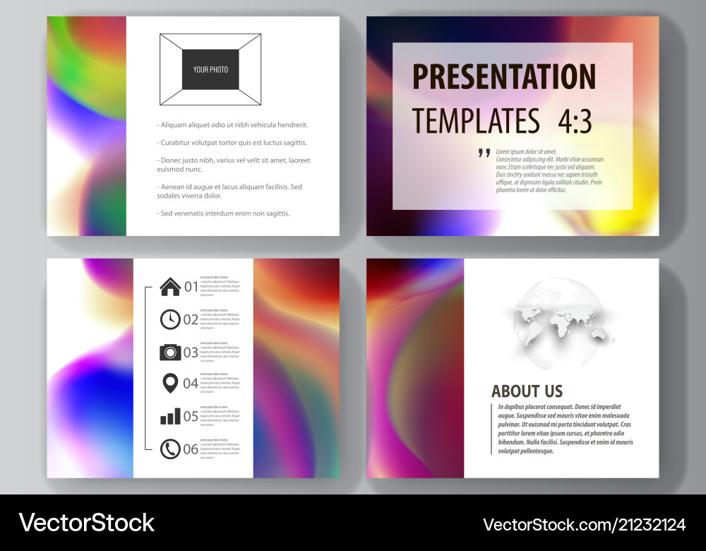 Set of business templates for presentation slides Set of business templates for presentation slides vector image