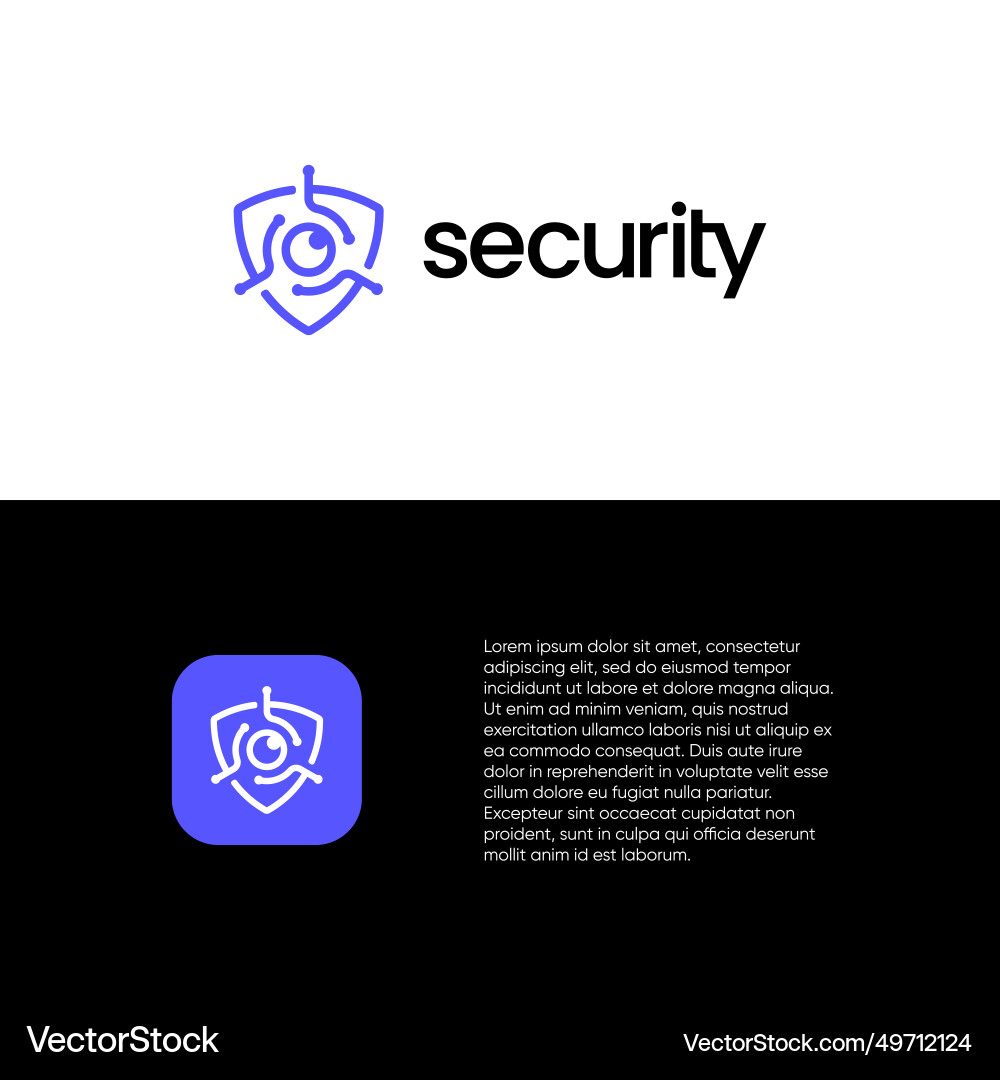 Sicherheit Logo Design Cyber Internet online Sicherheit Logo Design Cyber Internet online vektorbild