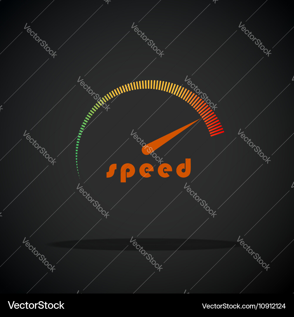 Speedometer Logo - Internet Speed Indicator Vector Image
