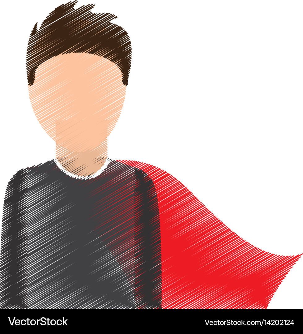 Super hero with layer Vector Image