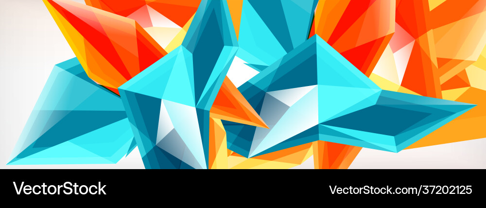 3d triangles and pyramids abstract Vector Image