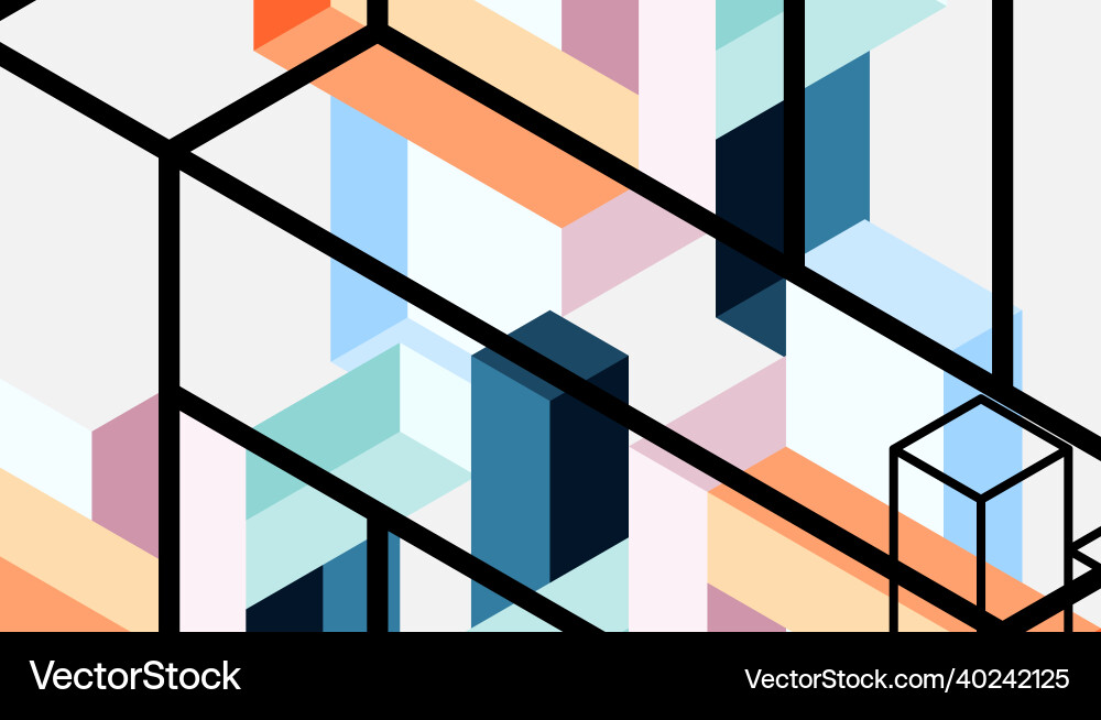 Abstract background 3d cubes cubic elements Abstract background 3d cubes cubic elements vector image