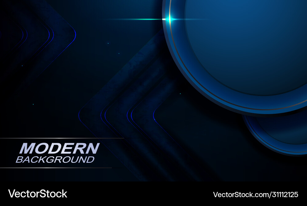 Blue design with round frames a thin edging vector image