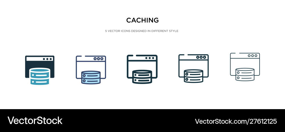 Caching icon in different style two colored vector image