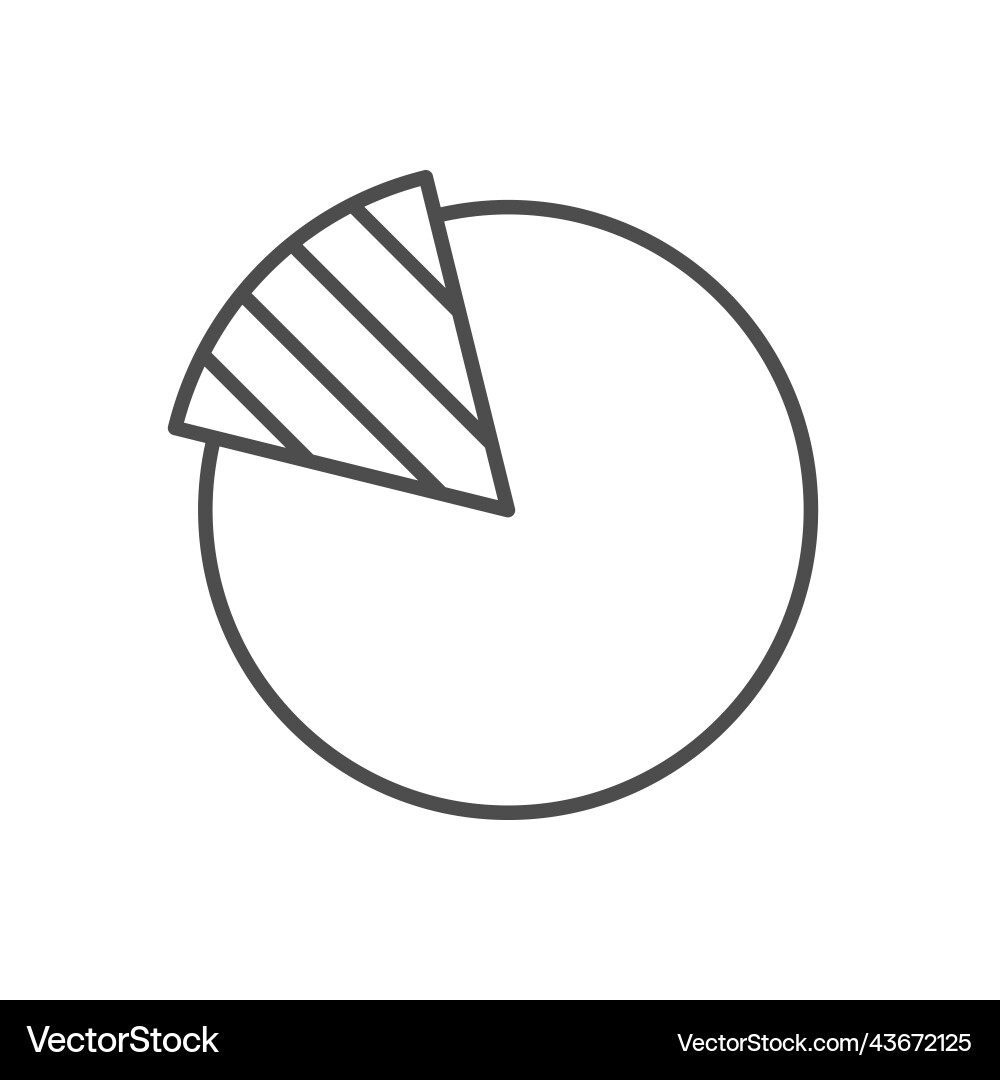 Chart Pie Icon - Data Visualization vector image