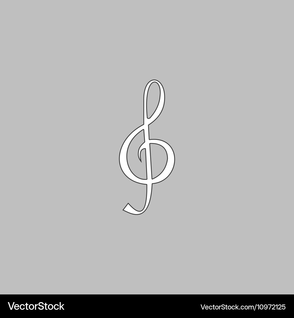 Clef computer symbol vector image