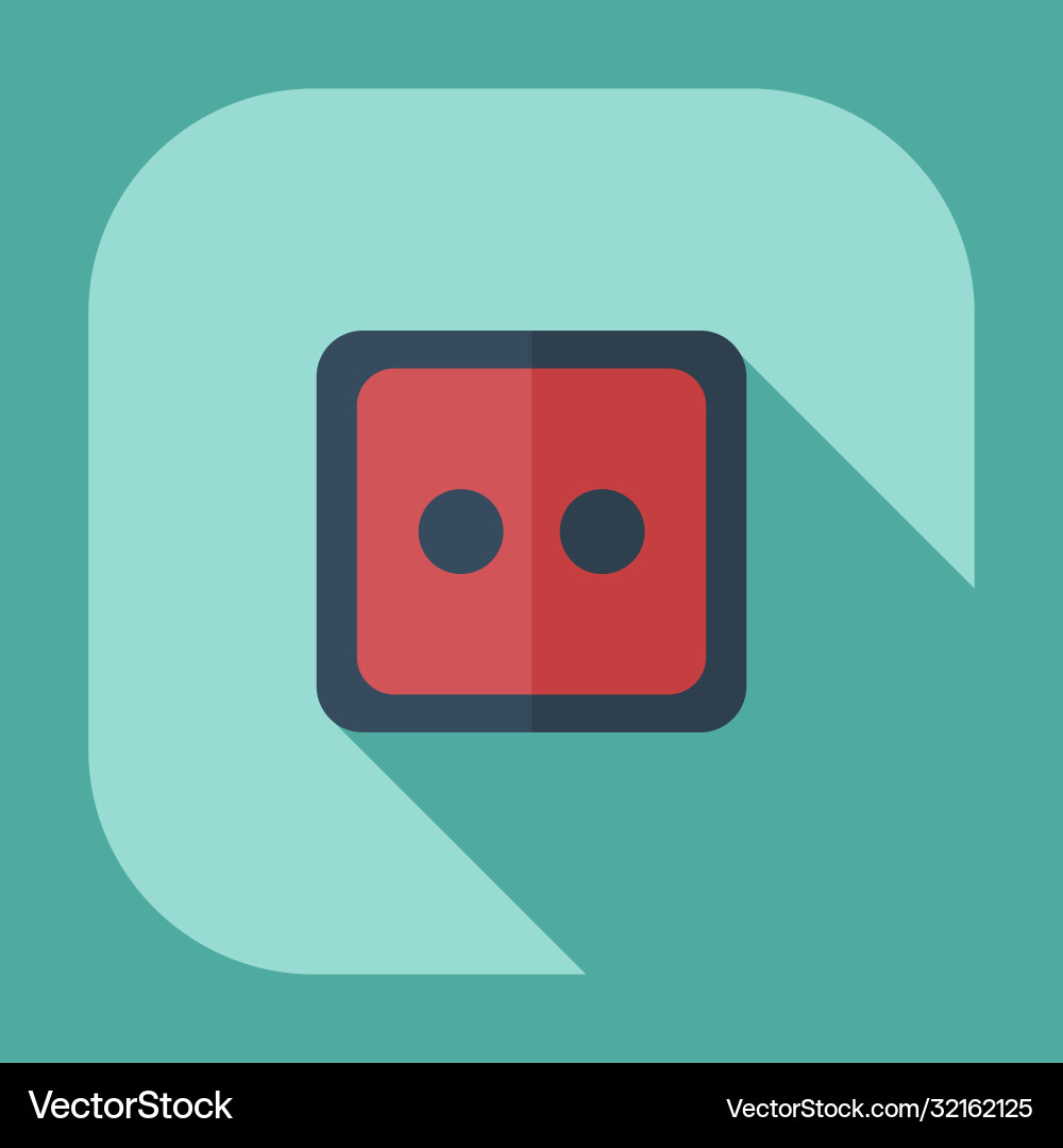 Flat modern design with shadow icons button Vector Image
