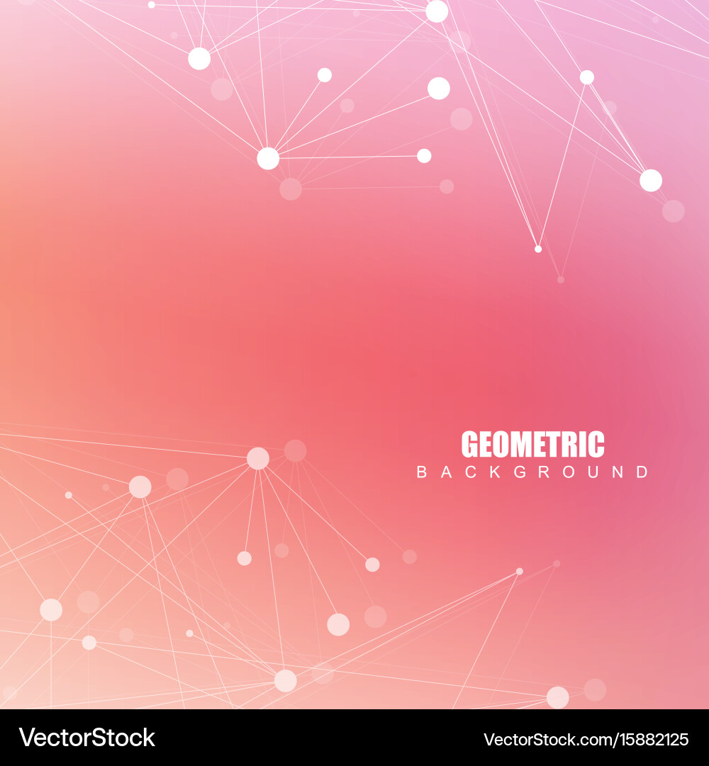 Geometric abstract background with connected line Vector Image