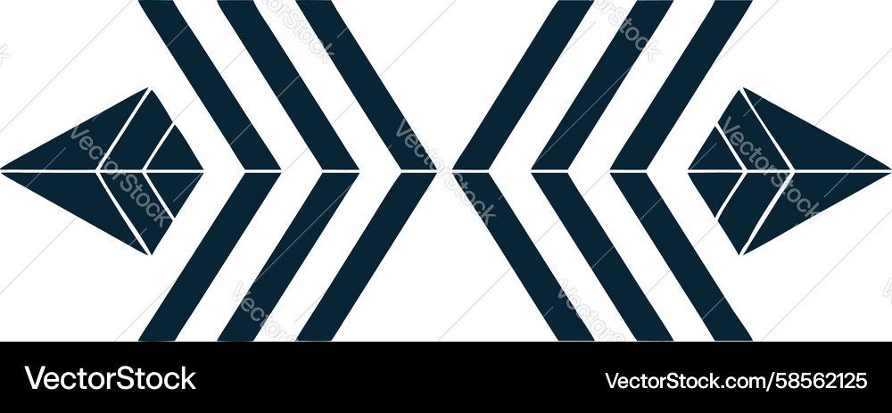 Geometric Arrows with Sharp Precision Vector Image