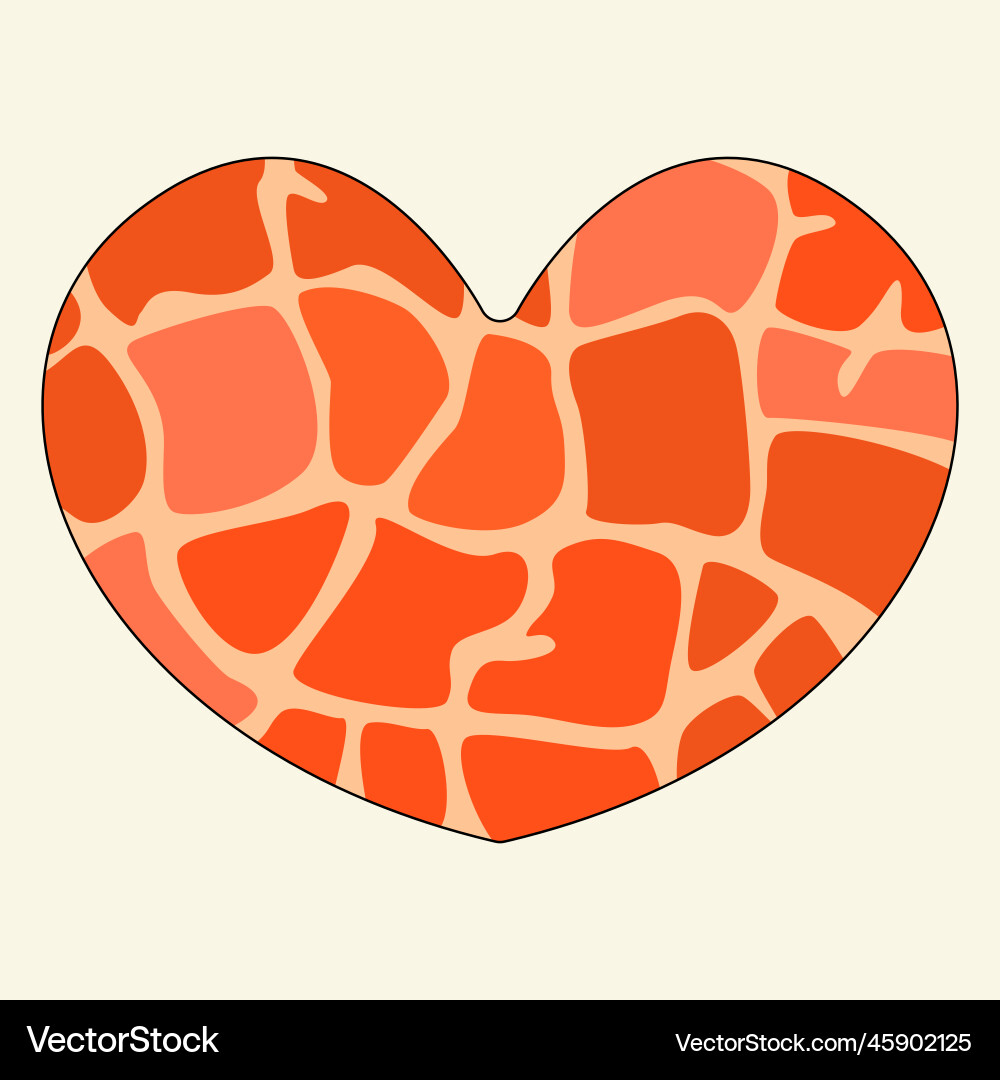 Heart shape with spotted pattern shaped Heart shape with spotted pattern shaped vector image