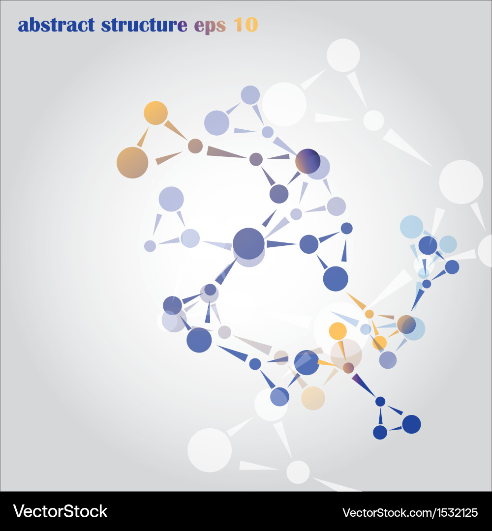 Molecular Structure and Connection vector image