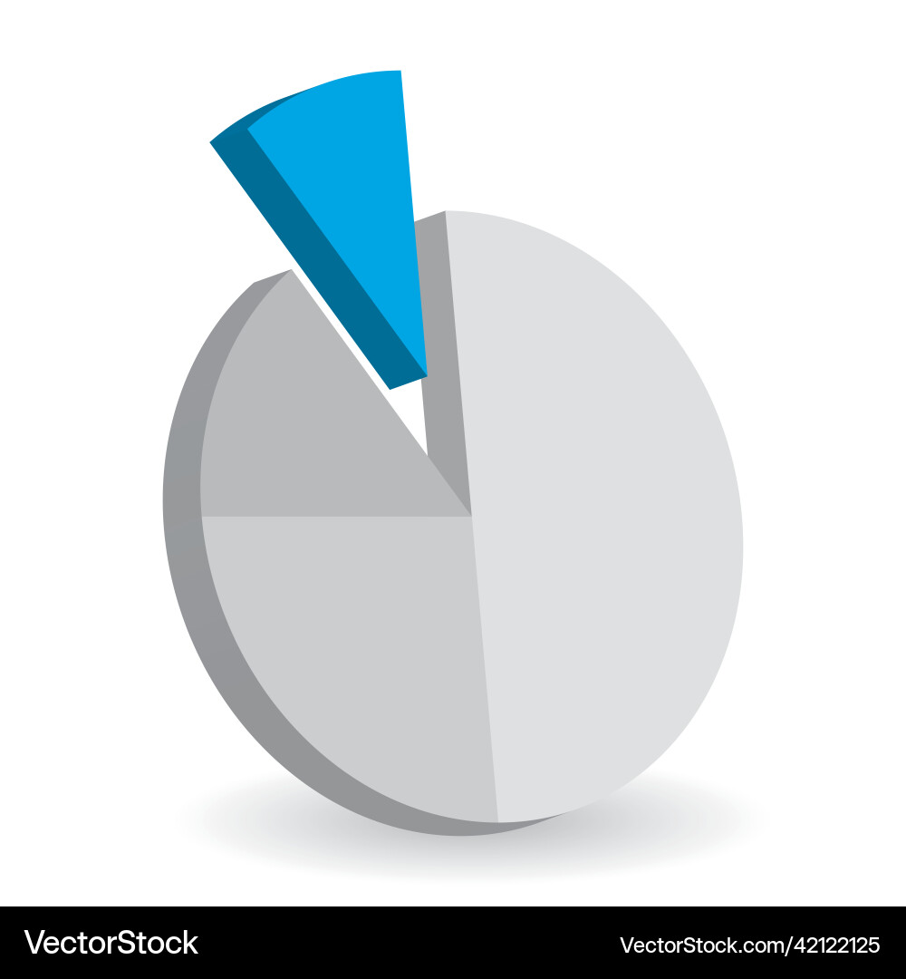 Pie chart design element Vector Image