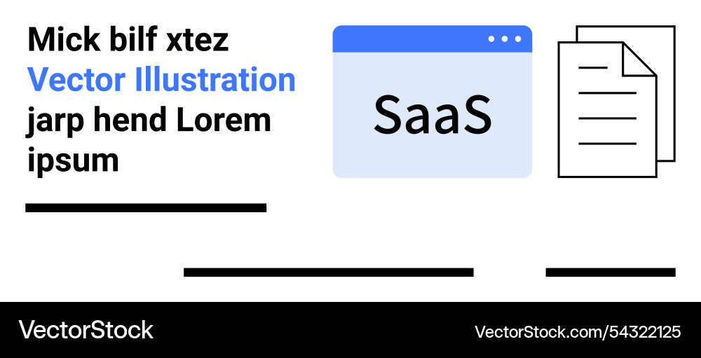 Saas concept with browser window and documents Saas concept with browser window and documents vector image