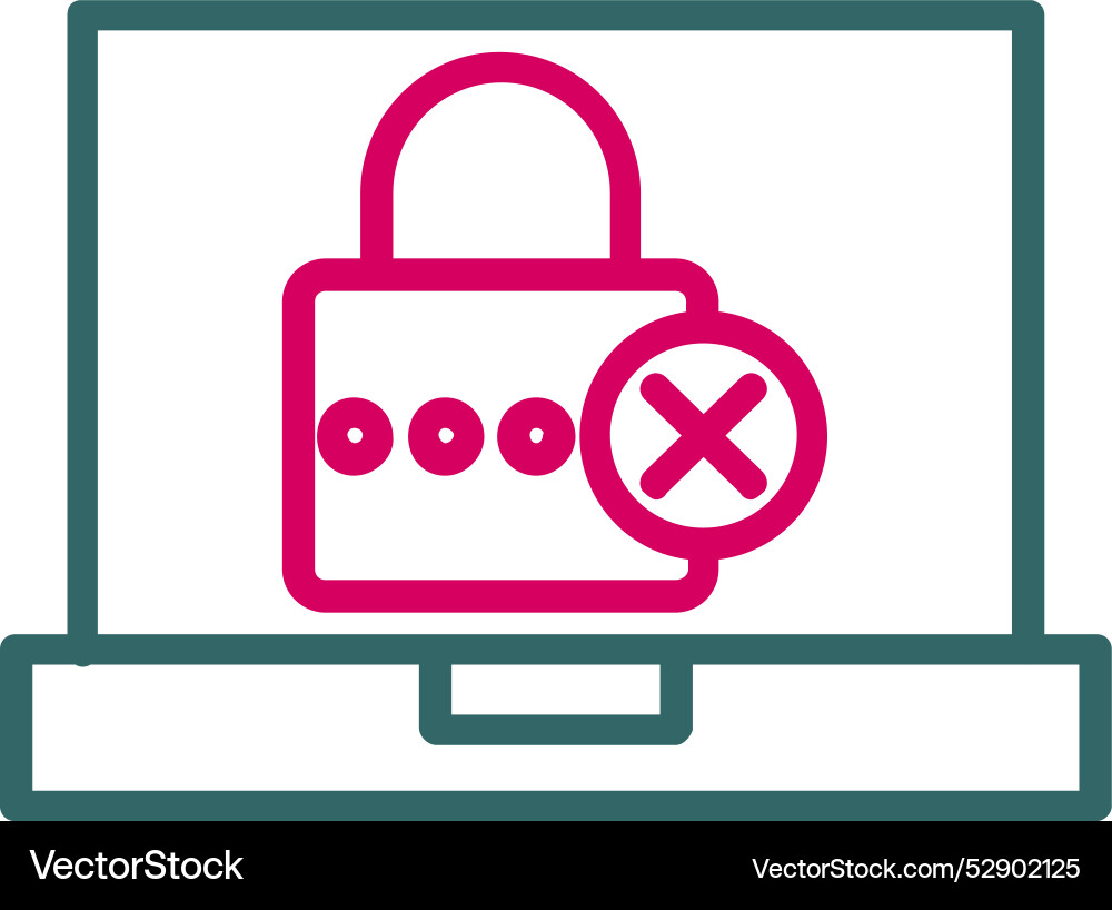 Wrong password icon design Vector Image