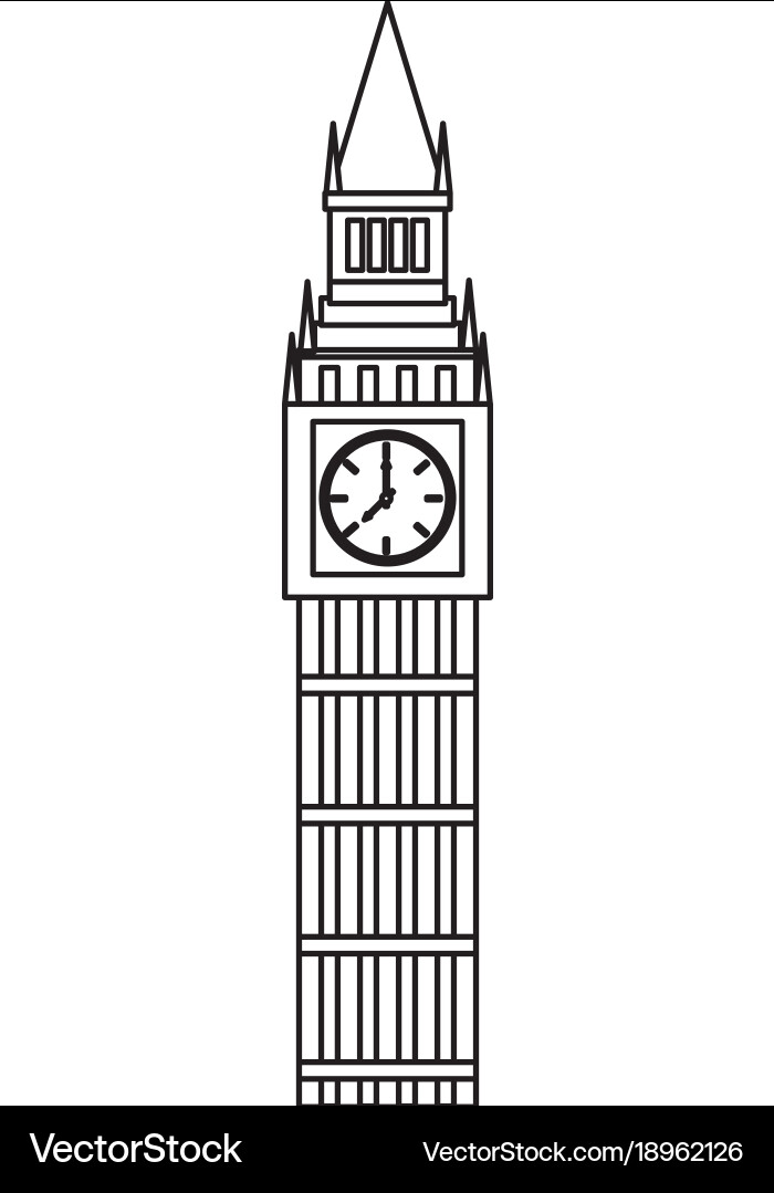 Big Ben, London Landmark Vector Image