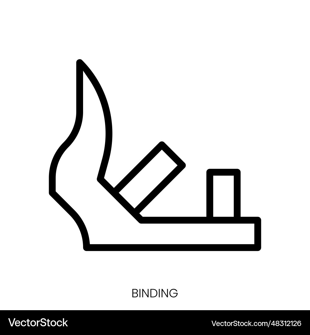 Binding icon line art style design isolated Binding icon line art style design isolated vector image