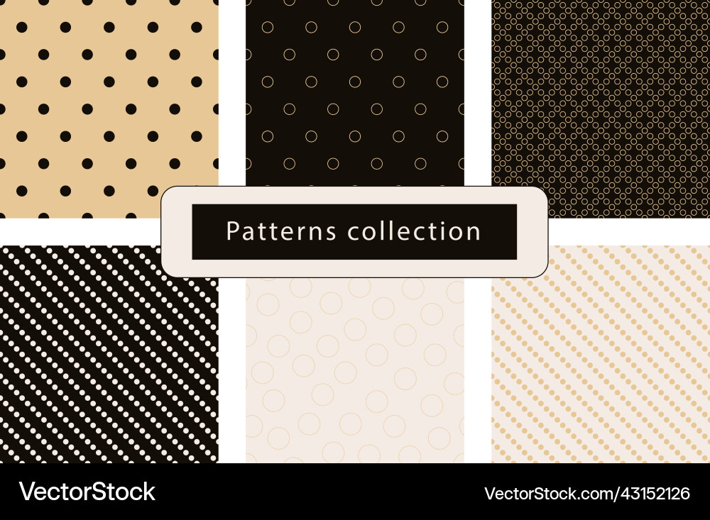 Collection retro patterns Vector Image