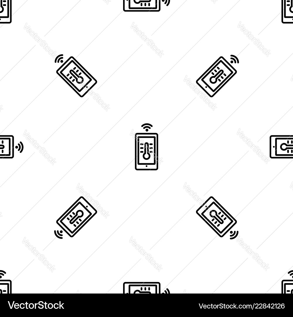 House temperature smart control pattern seamless Vector Image