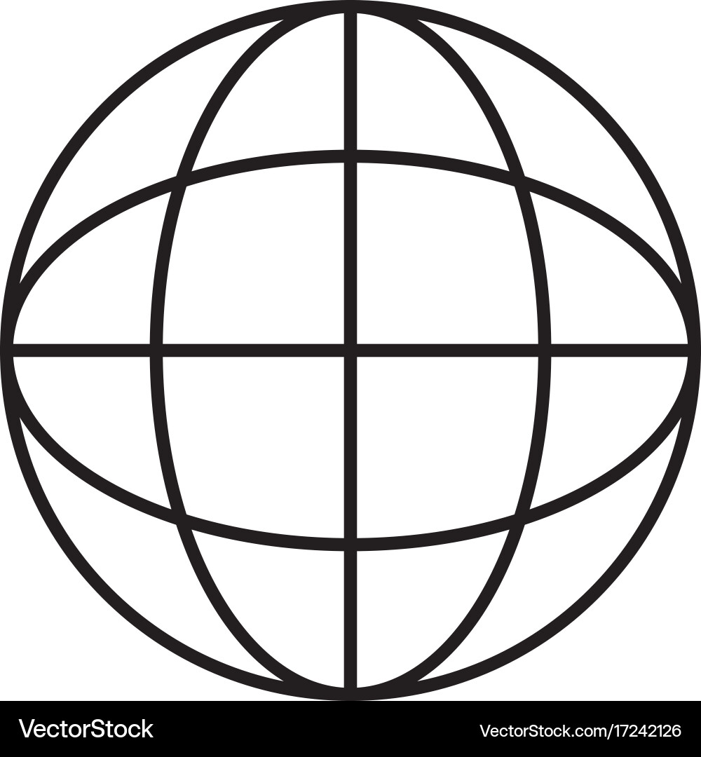 Line network global connection digital map vector image