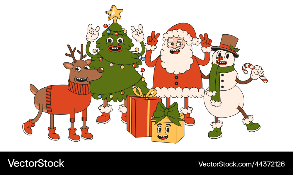 Merry christmas and happy new year santa claus Merry christmas and happy new year santa claus vector image