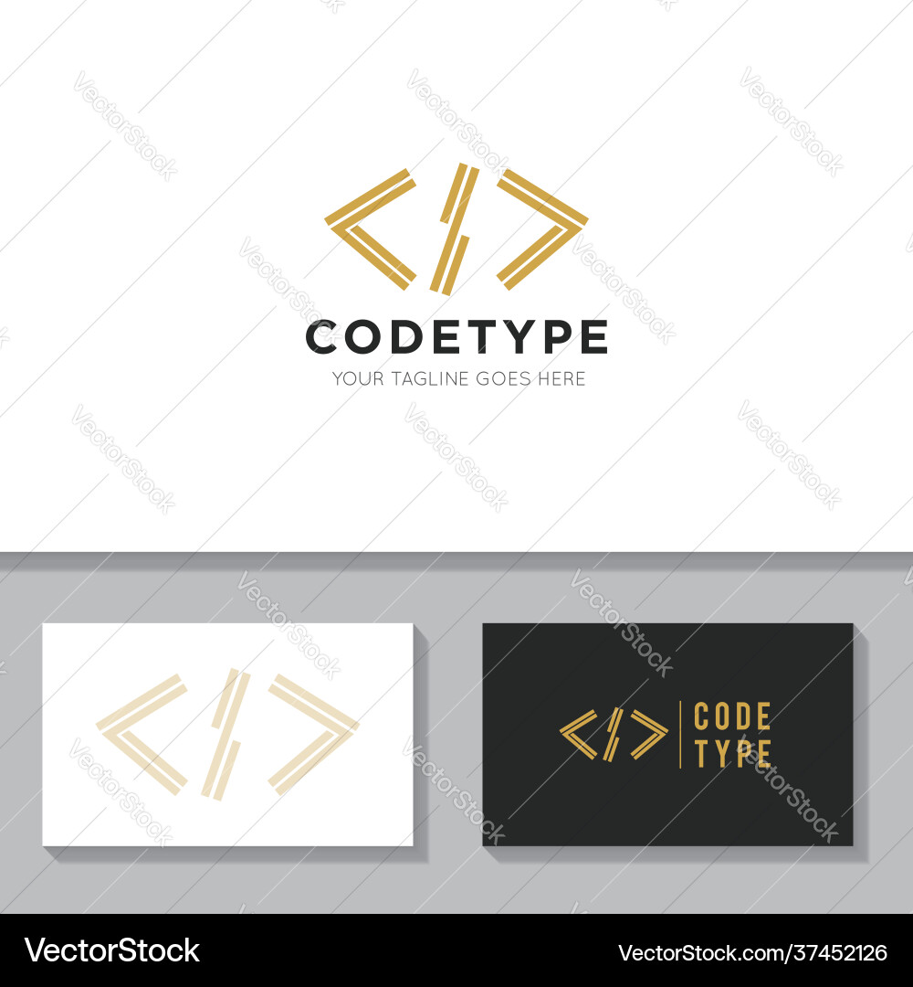 Modern code logo and icon design template Vector Image