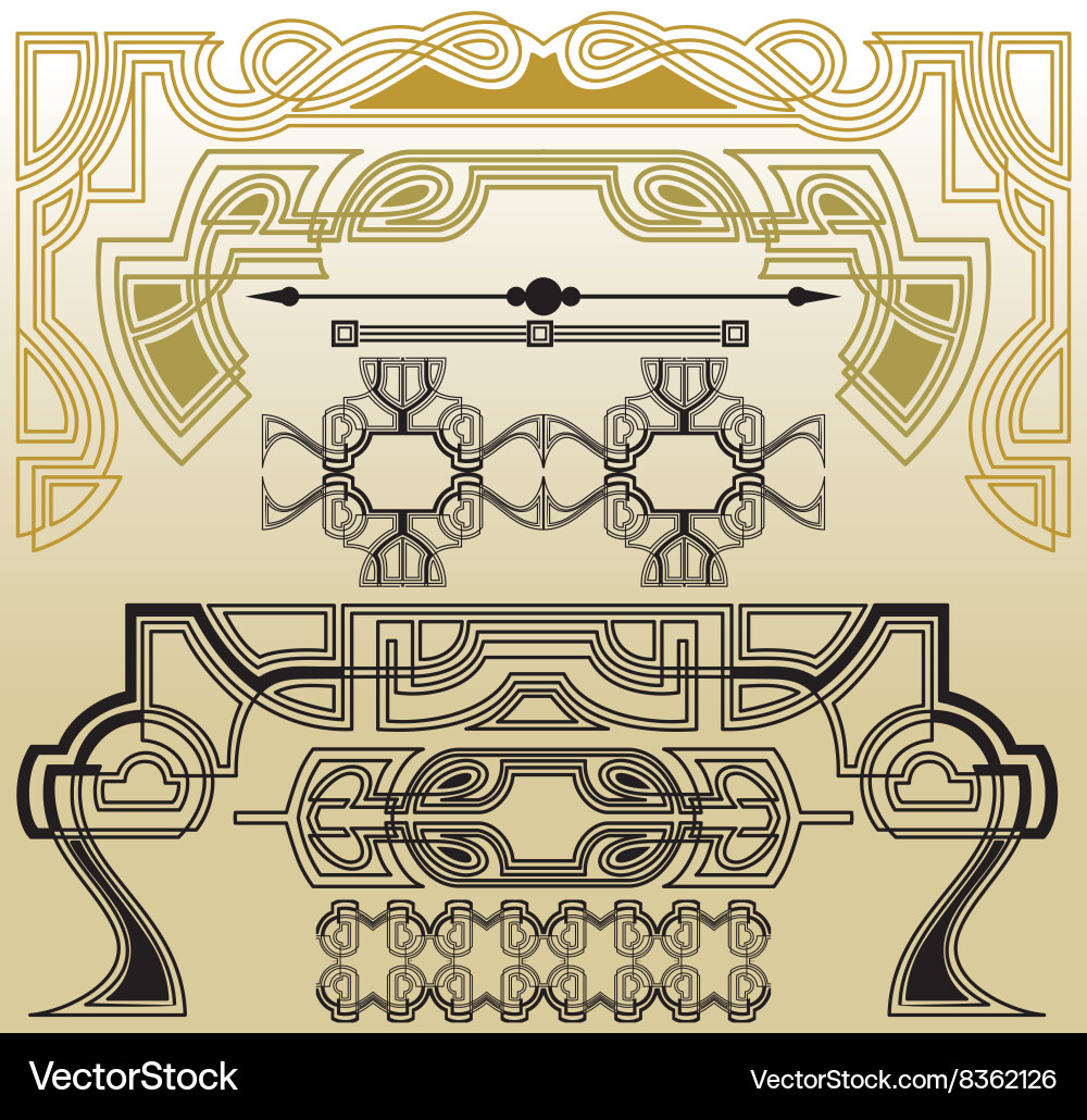 Retro style elements vector image