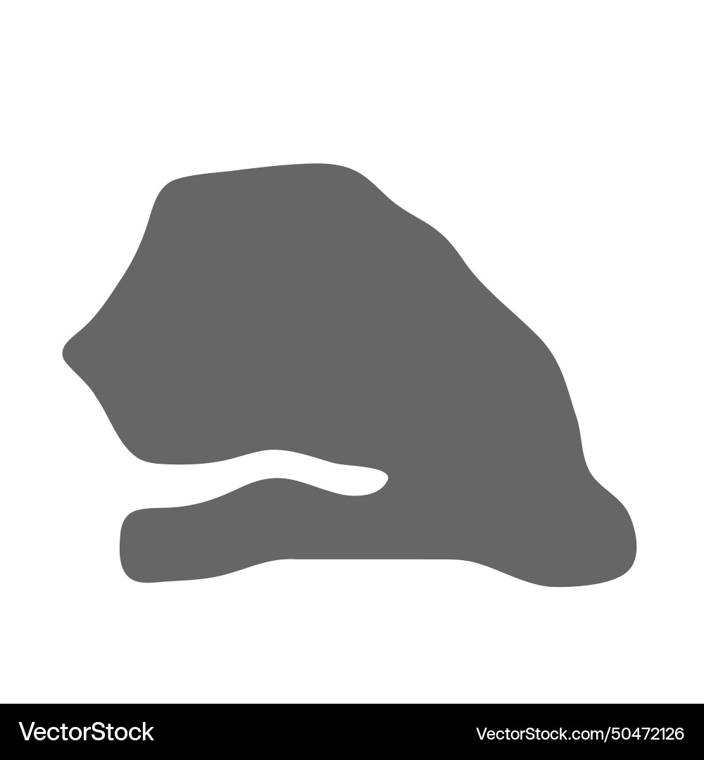 Senegal Simplified Smooth Country Map Royalty Free Vector