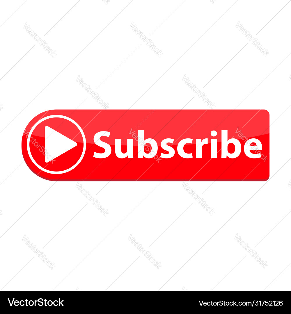 Subscribe red button website element icon Subscribe red button website element icon Vector Image