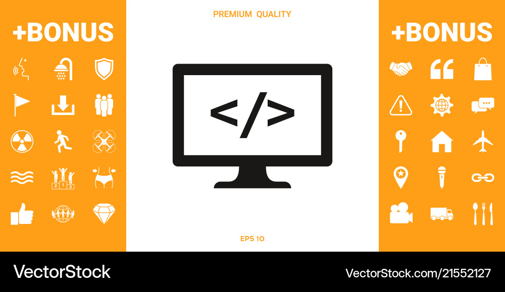 Coding symbol icon vector image