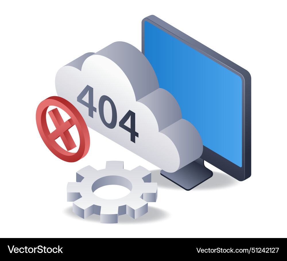 Computer-Fehlercode 404 Technologiesystem Computer-Fehlercode 404 Technologiesystem vektorbild