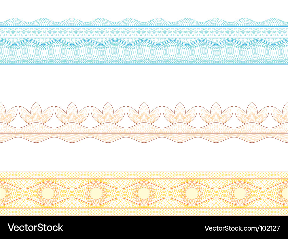 Elegant Guilloche Border Pattern vector image