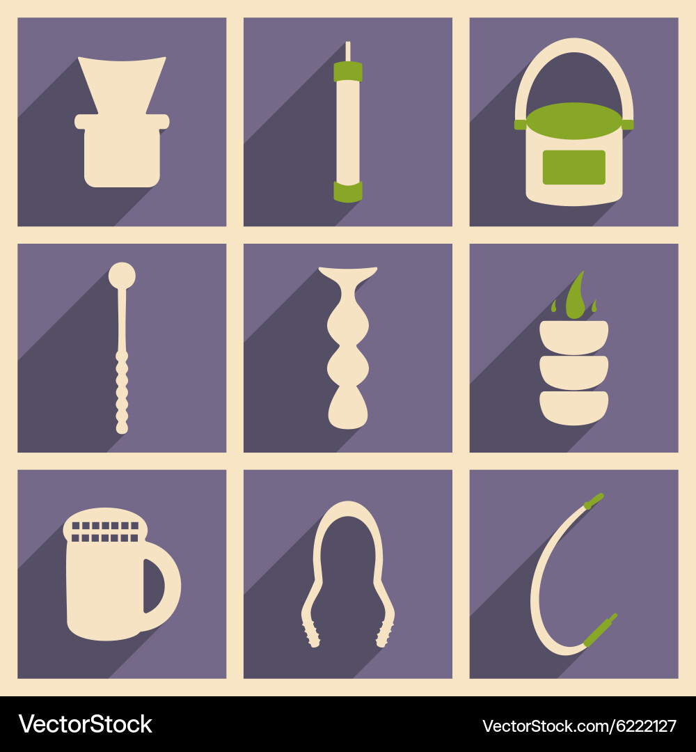 Flat with shadow concept and mobile application Vector Image