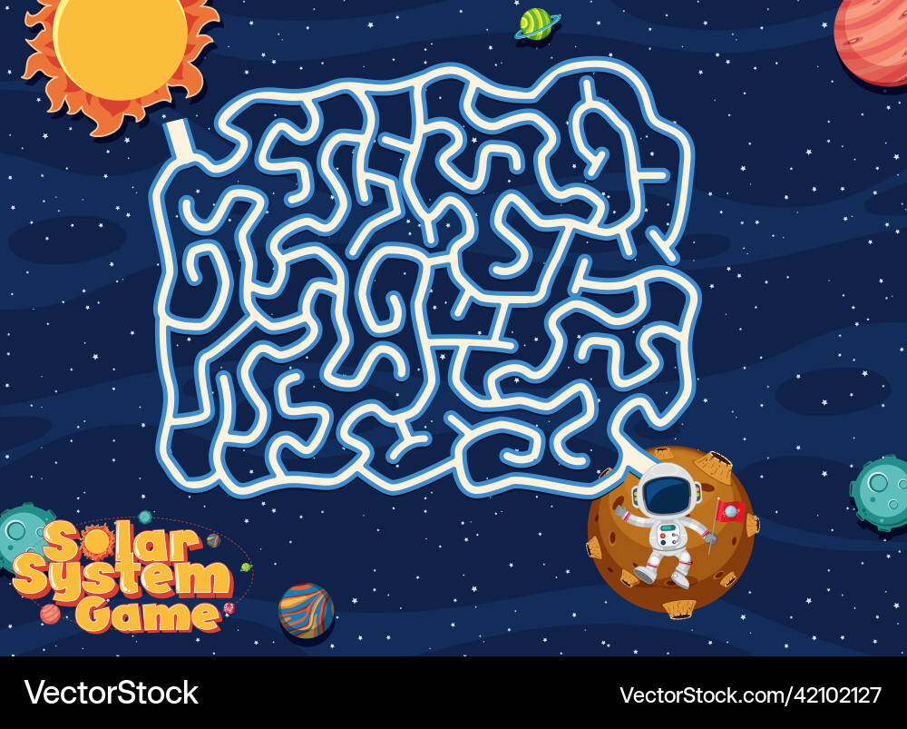 Game template with space theme background Game template with space theme background vector image