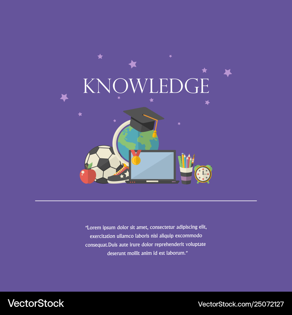 Knowledge concept with text Vector Image