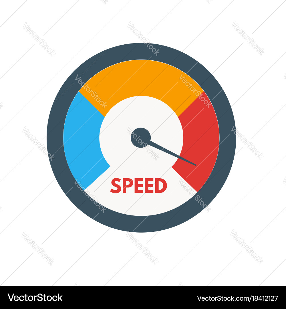Loading speed gauge vector image