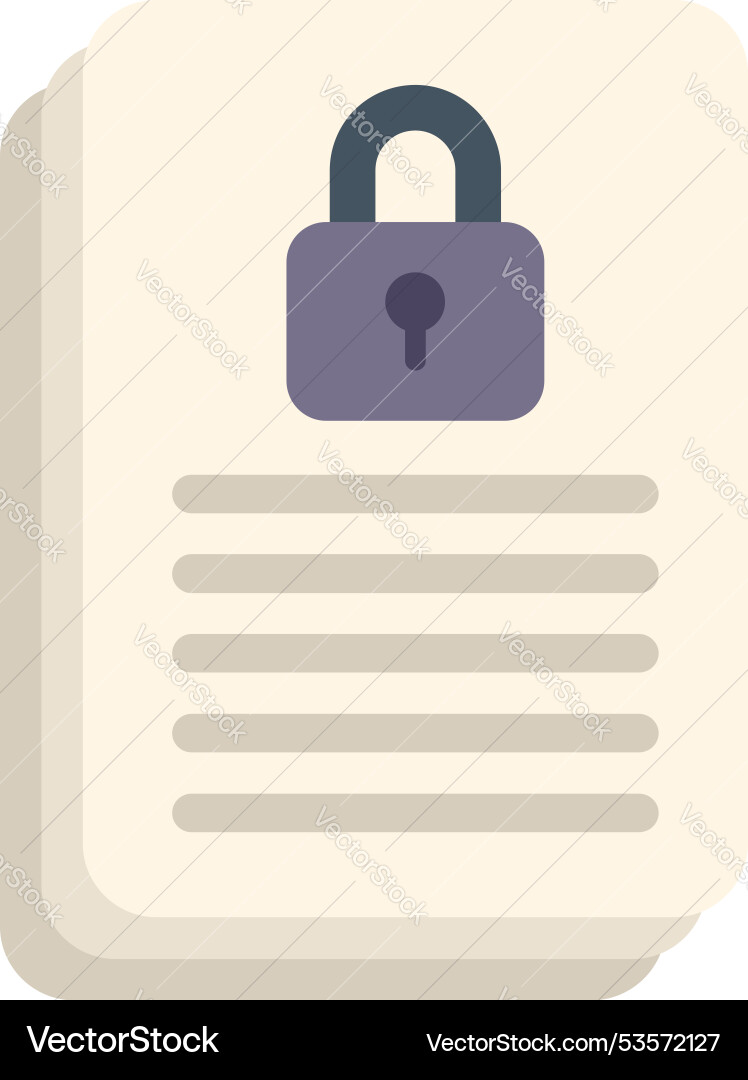 Locked file representing data encryption Locked file representing data encryption vector image