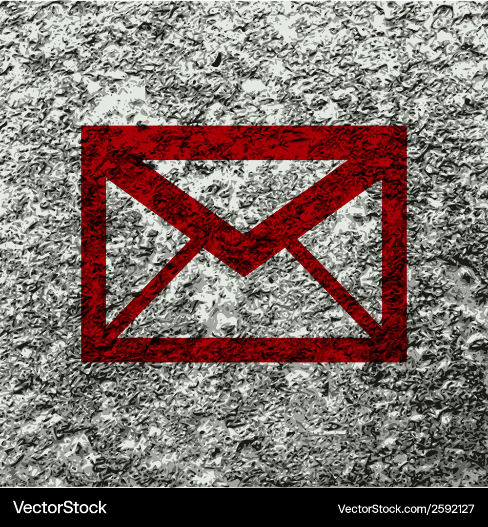 Mail envelope flat modern web button and space vector image
