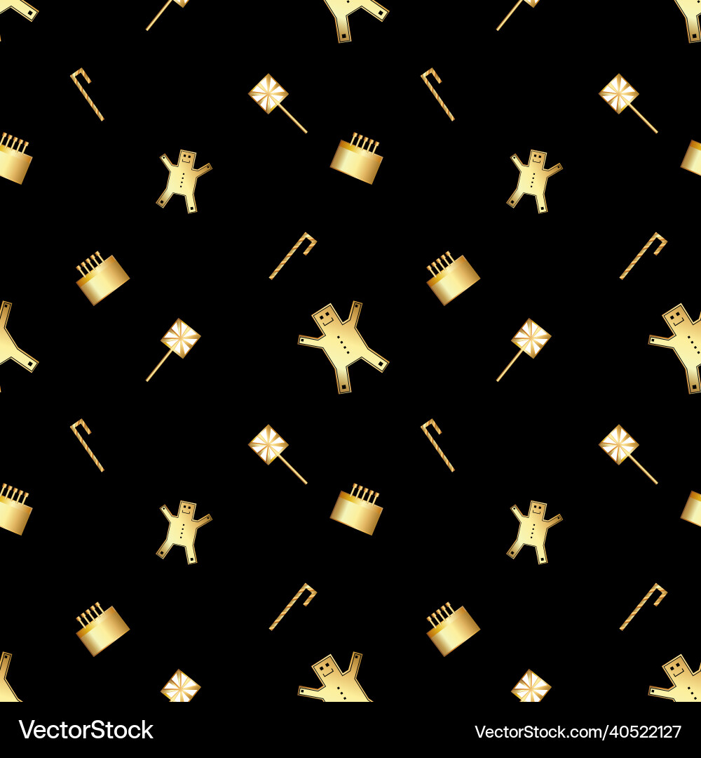 Sharp cornered christmas object pattern created vector image