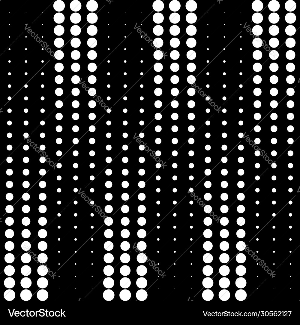 White large halftone dots in vertical speed lines vector image
