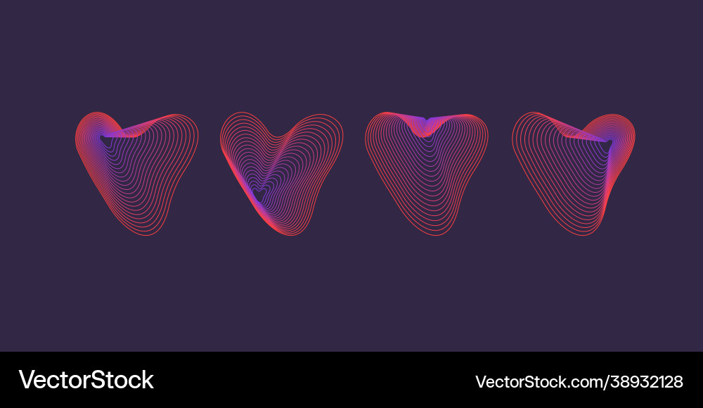 A set amorphous shapes on dark background A set amorphous shapes on dark background Vector Image