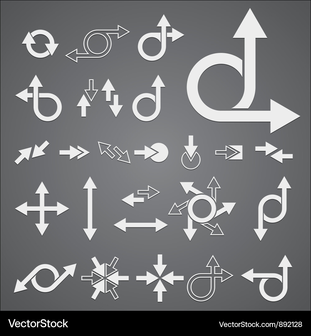 Abstract Arrow Symbols Vector Image