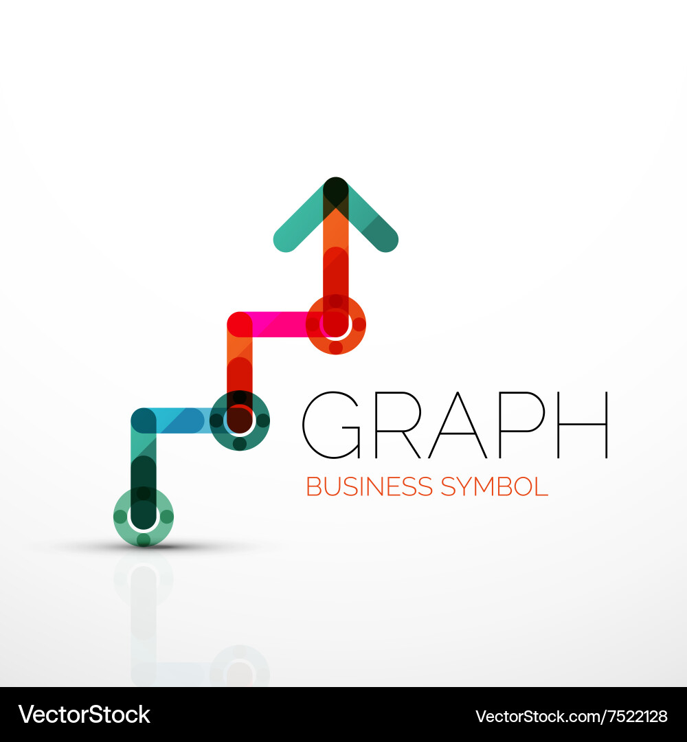 Abstract logo idea linear chart or graph Vector Image