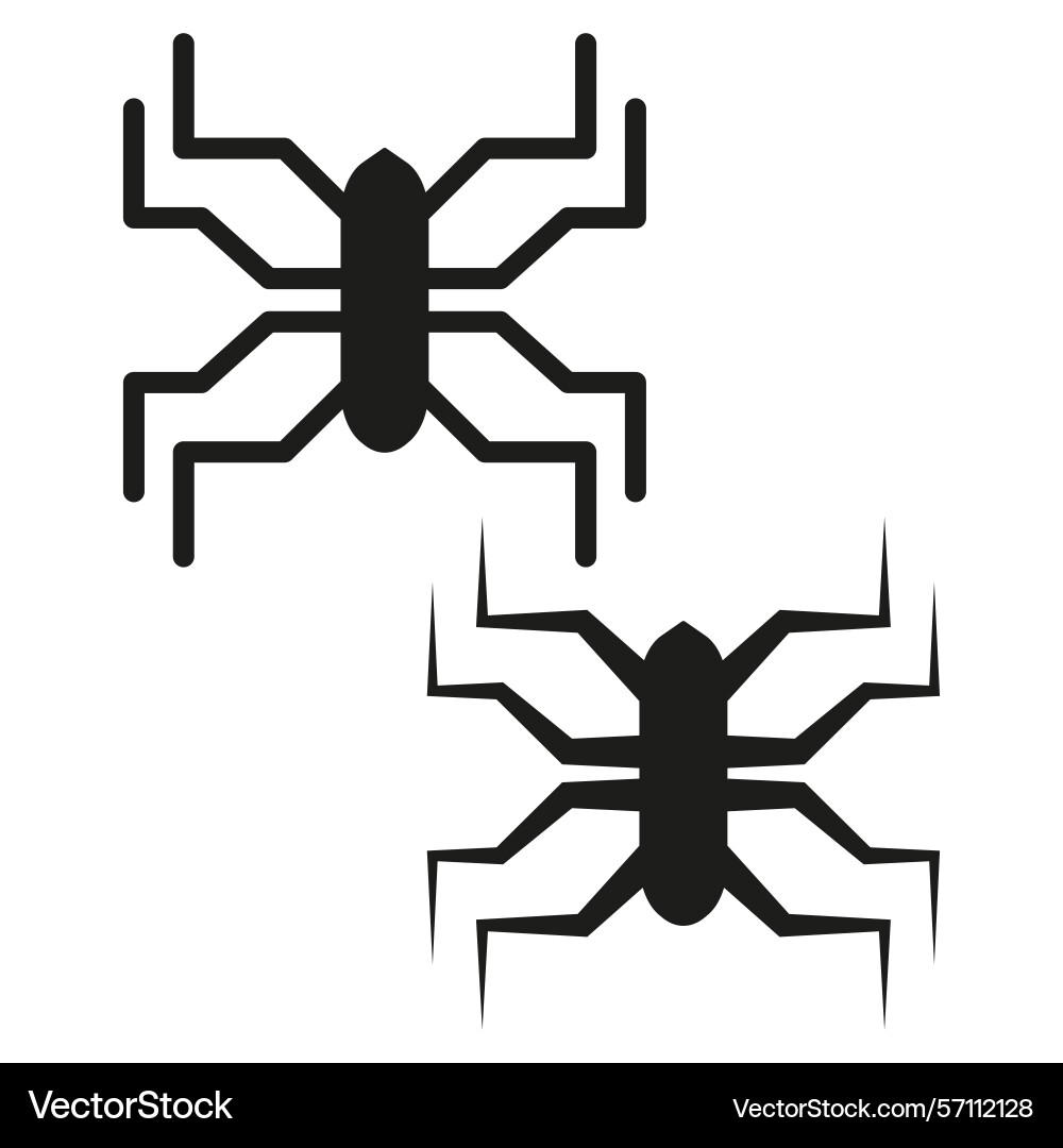 Bug shape icons abstract insect design robotic Bug shape icons abstract insect design robotic Vector Image